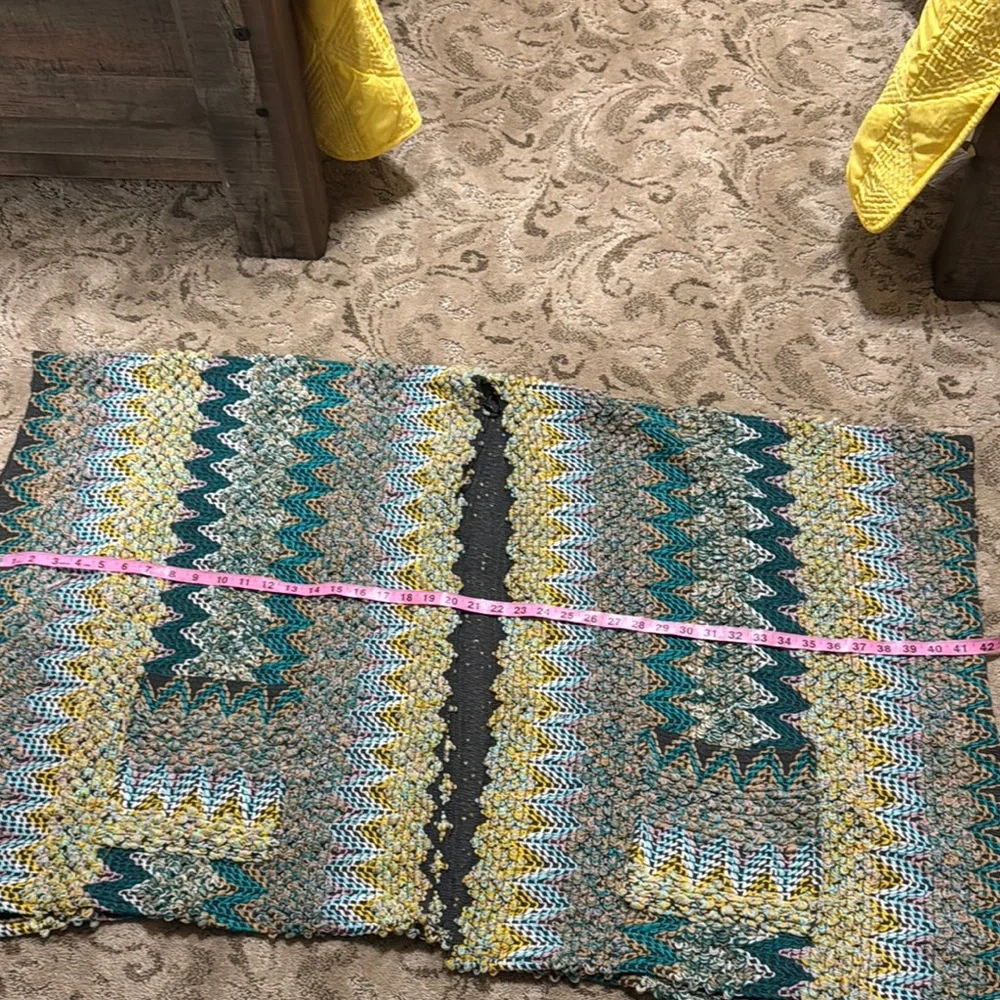 Multicolor Zigzag Knit Shawl - Picture 2 of 4